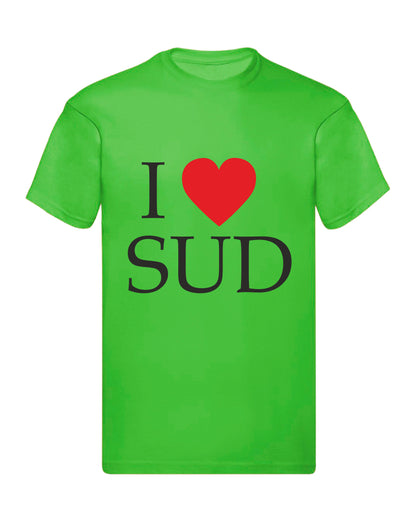 T-Shirt Uomo, Donna & Bambino - I LOVE SUD - Maglietta Maglia Tshirt Super vestibilità Top qualità