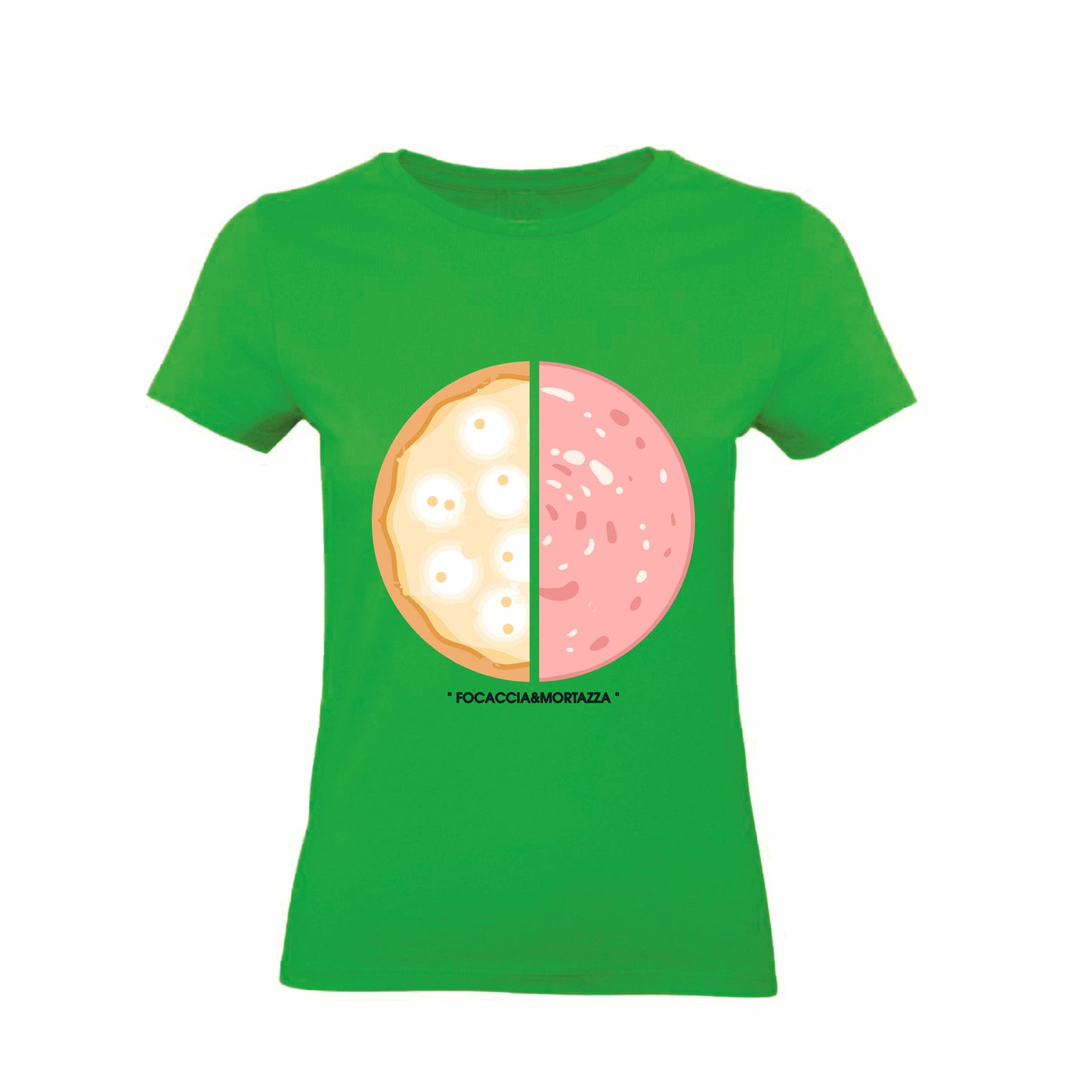 T-Shirt Uomo, Donna & Bambino - FOCACCIA E MORTAZZA - Maglietta Maglia Tshirt Super vestibilità Top qualità