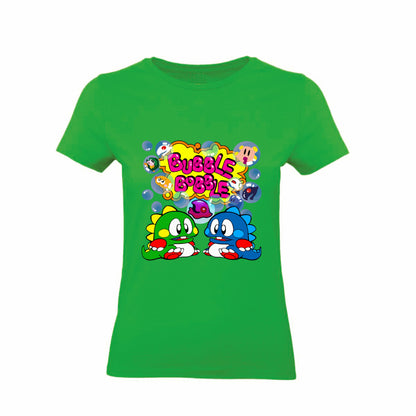 T-Shirt Uomo, Donna & Bambino - BUBBLE BOBBLE - Maglietta Maglia Tshirt Super vestibilità Top qualità