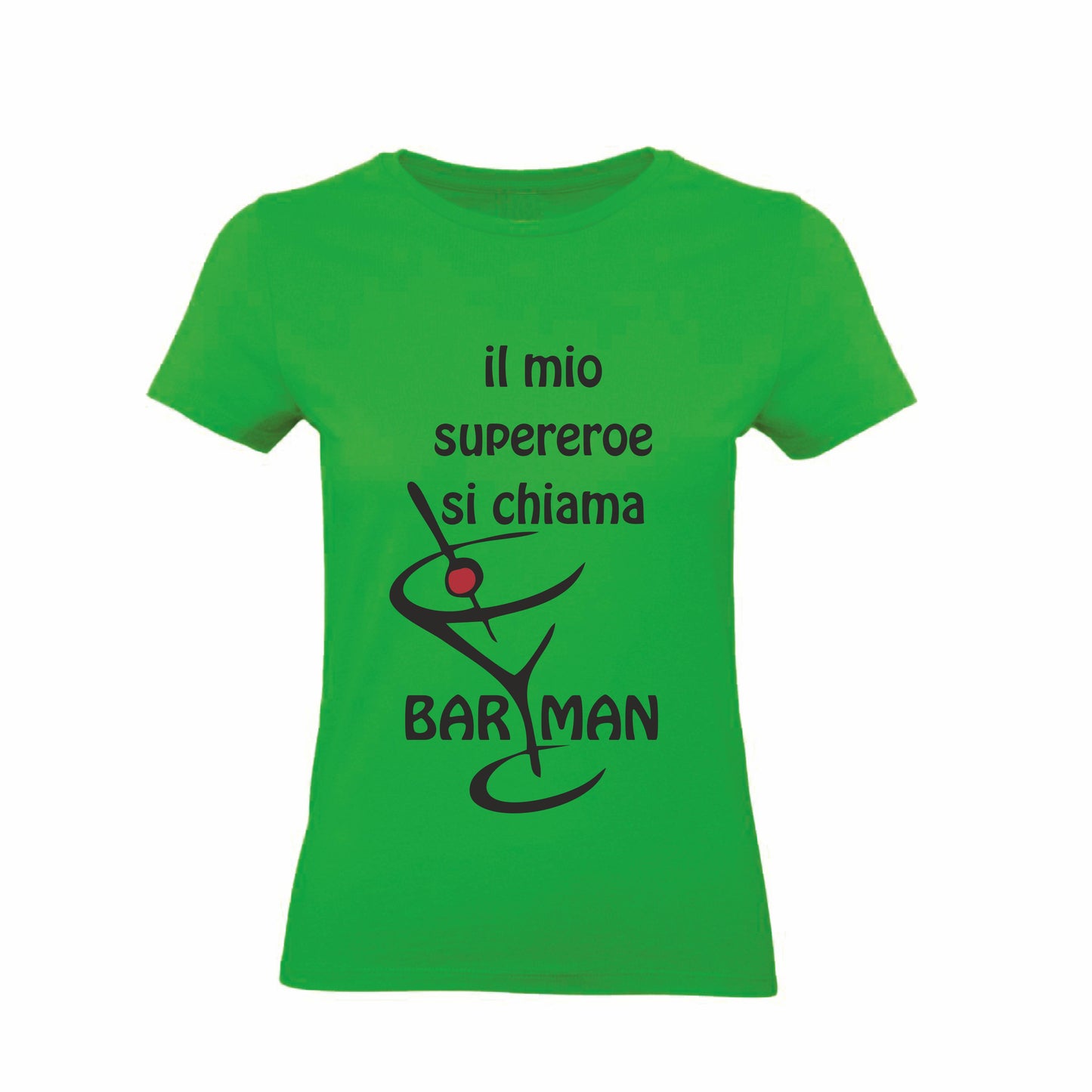 T-Shirt Uomo, Donna & Bambino - IL MIO SUPEREROE SI CHIAMA BARMAN - Maglietta Maglia Tshirt Super vestibilità Top qualità