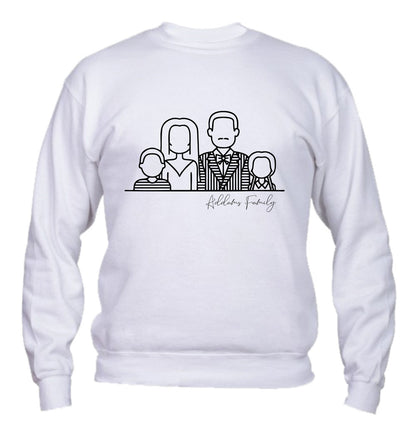 Felpa Girocollo UOMO, DONNA & BAMBIN - LA FAMIGLIA ADDAMS - Super vestibilità Top qualità