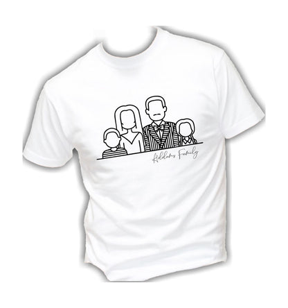 T-Shirt Uomo Donna & Bambino - LA FAMIGLIA ADDAMS - Maglietta Maglia Tshirt Super vestibilità Top qualità