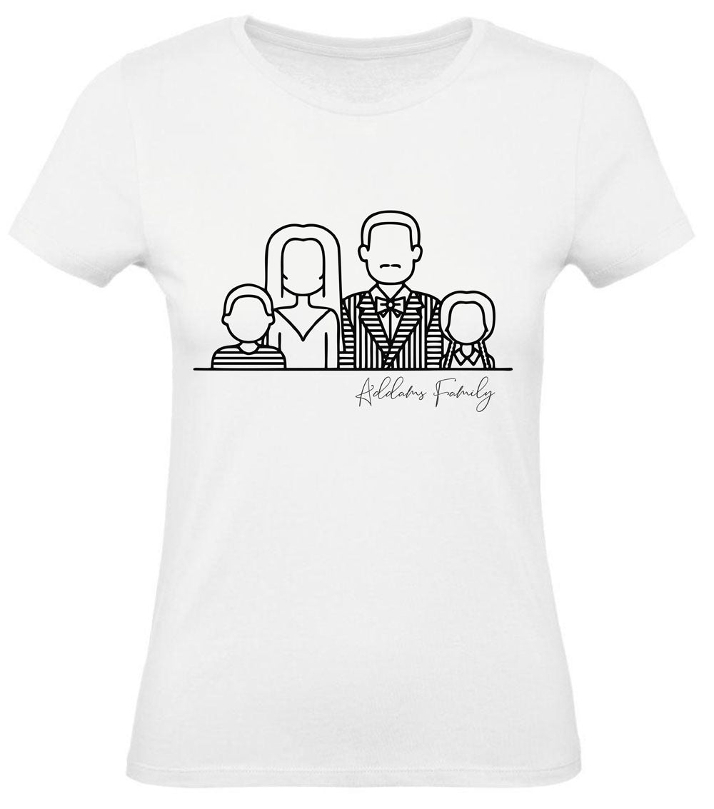 T-Shirt Uomo Donna & Bambino - LA FAMIGLIA ADDAMS - Maglietta Maglia Tshirt Super vestibilità Top qualità