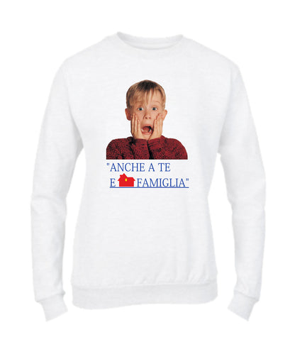 Felpa Girocollo UOMO, DONNA & BAMBIN - A TE E FAMIGLIA - Super vestibilità Top qualità - Social Crazy