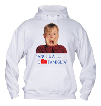 Felpa con cappuccio UOMO, DONNA & BAMBIN - A TE E FAMIGLIA - Super vestibilità Top qualità - Social Crazy