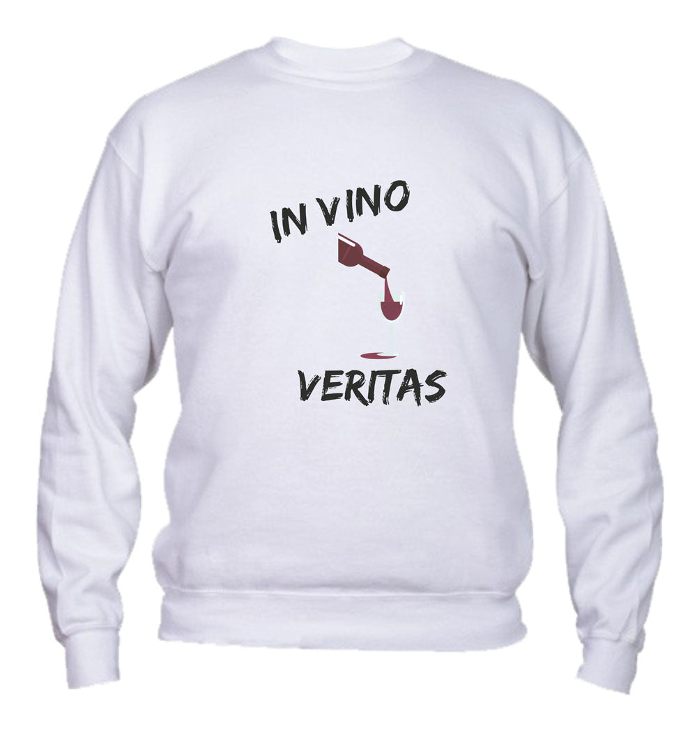 Felpa Girocollo UOMO, DONNA & BAMBIN - IN VINO VERITAS - Super vestibilità Top qualità