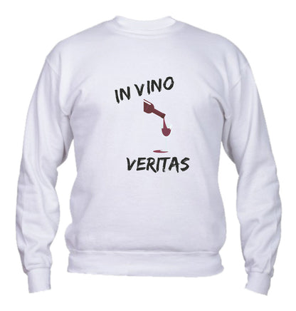 Felpa Girocollo UOMO, DONNA & BAMBIN - IN VINO VERITAS - Super vestibilità Top qualità