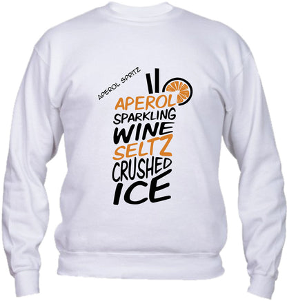 Felpa Girocollo UOMO, DONNA & BAMBIN - APEROL SPRITZ - Super vestibilità Top qualità - Social Crazy