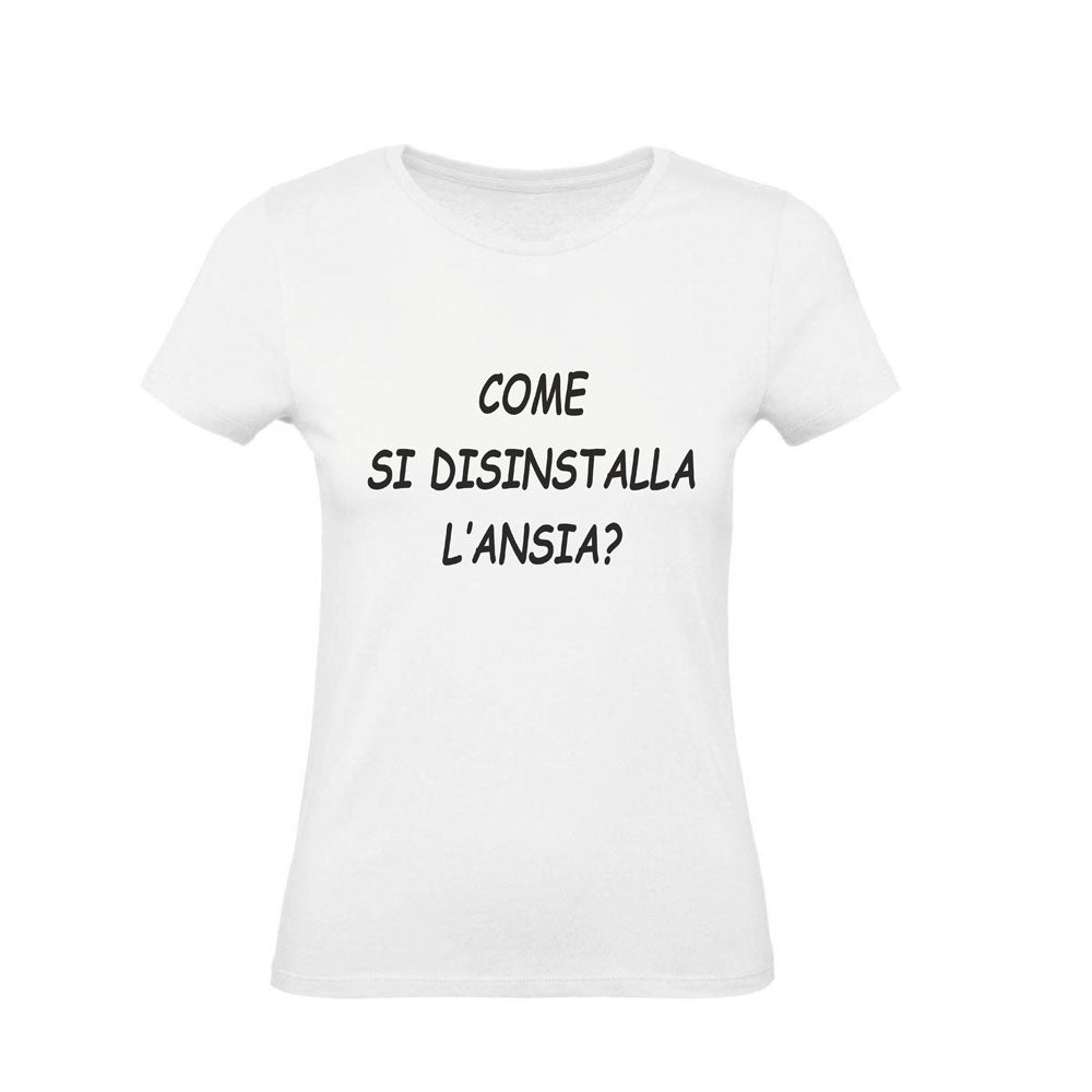 T-Shirt Uomo, Donna & Bambino - COME SI DISINSTALLA L'ANSIA - Maglietta Maglia Tshirt Super vestibilità Top qualità