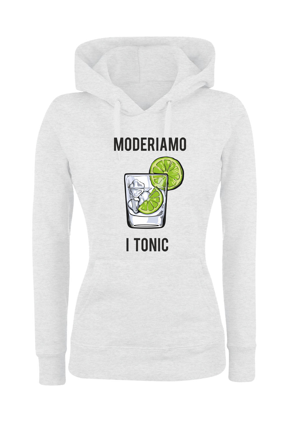Felpa con cappuccio UOMO, DONNA & BAMBIN - MODERIAMO I TONIC - Super vestibilità Top qualità