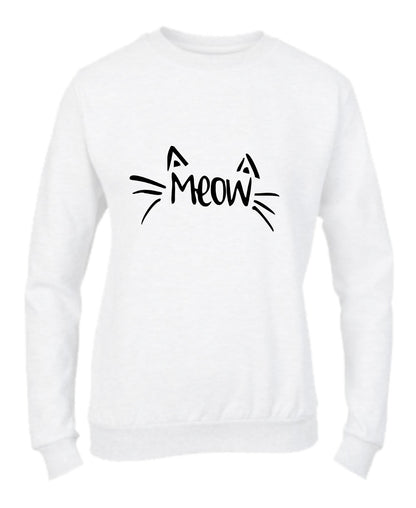 Felpa Girocollo DONNA & BAMBIN - MEOW - Super vestibilità Top qualità