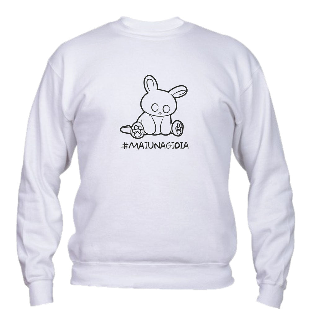 Felpa Girocollo UOMO, DONNA & BAMBIN - #MAIUNAGIOIA - Super vestibilità Top qualità - Social Crazy