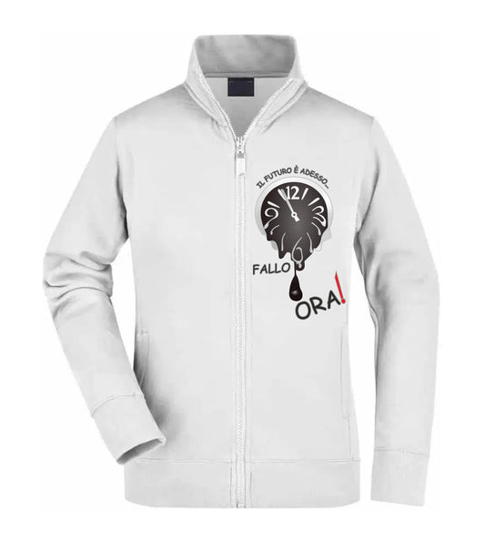 Felpa Unisex Full Zip - IL FUTURO È ADESSO - Super vestibilità Top qualità