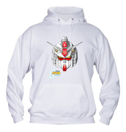 Felpa con cappuccio UOMO, DONNA & BAMBIN - GUNDAM HEAD - Super vestibilità Top qualità