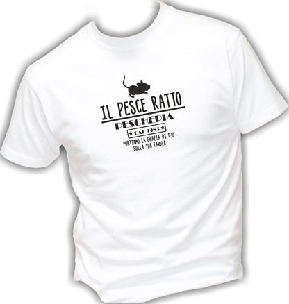 T-Shirt Uomo & Bambino - IL PESCE RATTO - Maglietta Maglia Tshirt Super vestibilità Top qualità