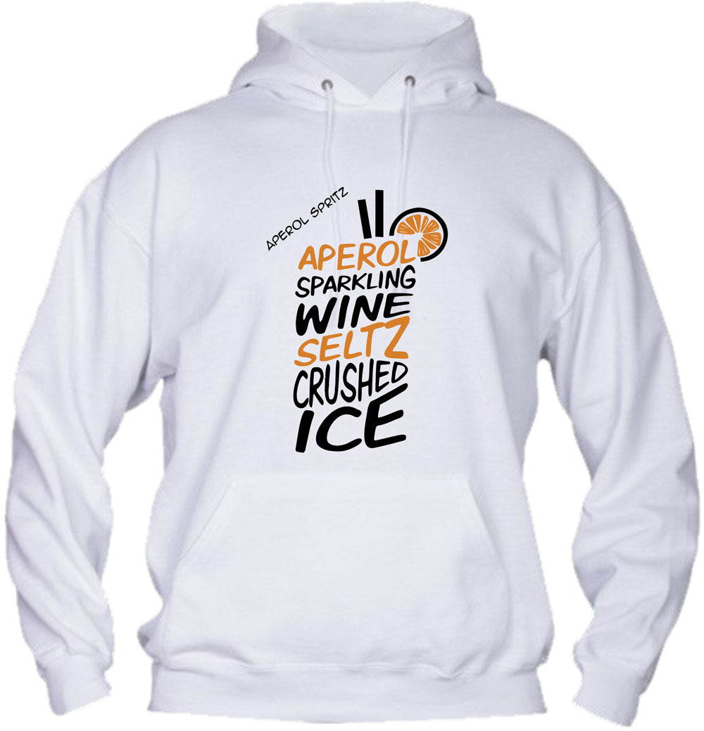 Felpa con cappuccio UOMO, DONNA & BAMBIN - APEROL SPRITZ - Super vestibilità Top qualità - Social Crazy
