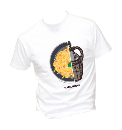 T-Shirt Uomo, Donna & Bambino - CARBONARA - Maglietta Maglia Tshirt Super vestibilità Top qualità