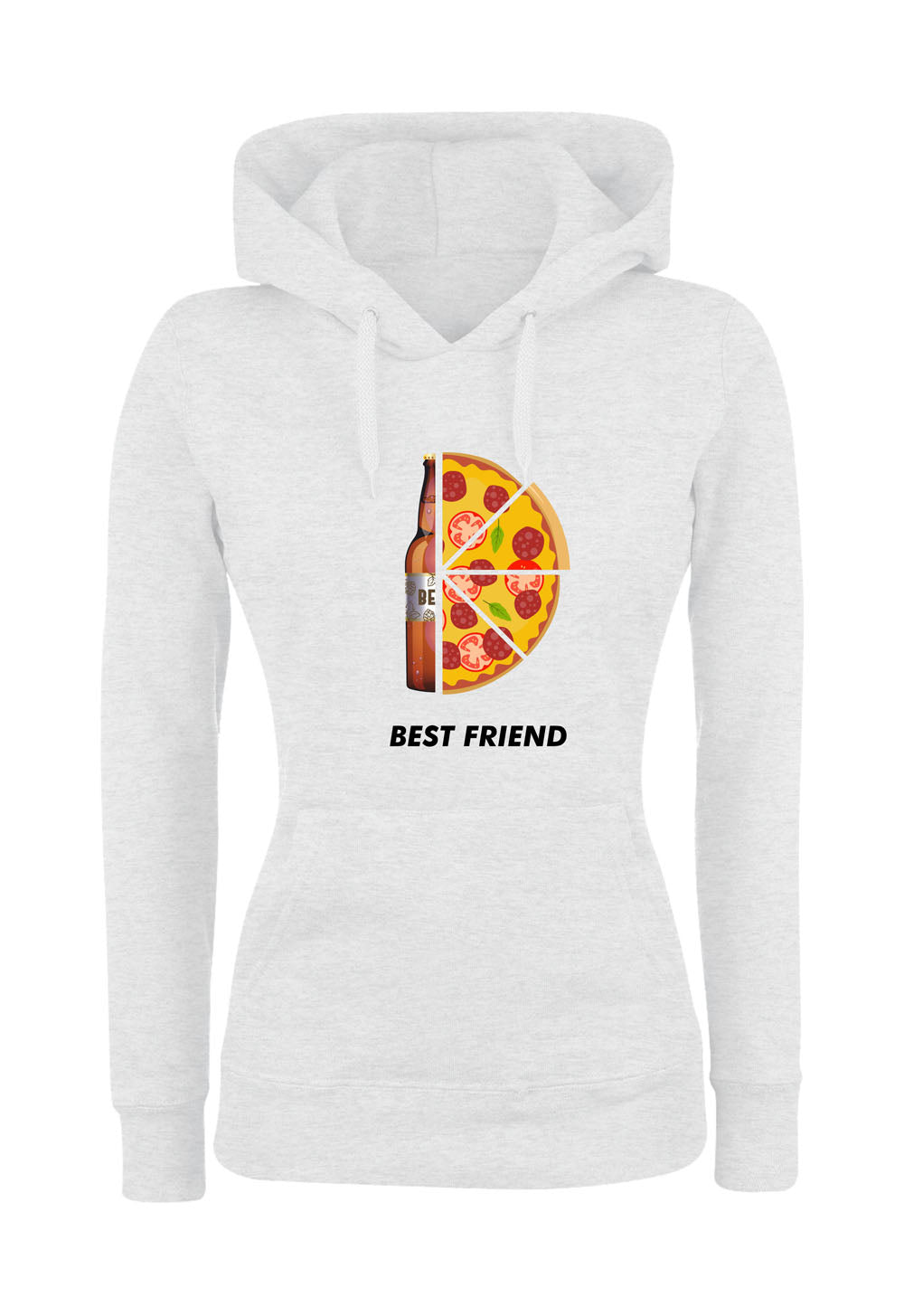 Felpa con cappuccio UOMO, DONNA & BAMBIN - BEST FRIEND - Super vestibilità Top qualità