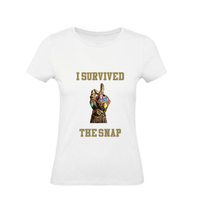 T-Shirt Uomo, Donna & Bambino - I SURVIVED THE SNAP - Maglietta Maglia Tshirt Super vestibilità Top qualità
