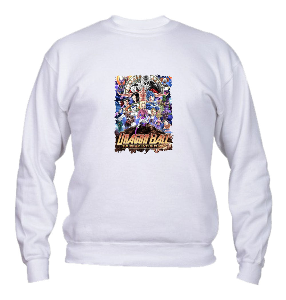 Felpa Girocollo UOMO, DONNA & BAMBIN - DRAGON BALL TORNEO DEL POTERE - Super vestibilità Top qualità