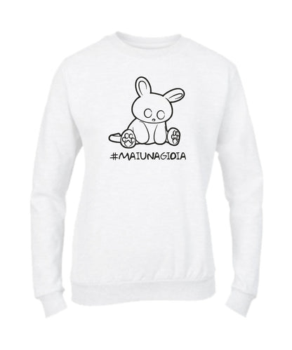 Felpa Girocollo UOMO, DONNA & BAMBIN - #MAIUNAGIOIA - Super vestibilità Top qualità - Social Crazy
