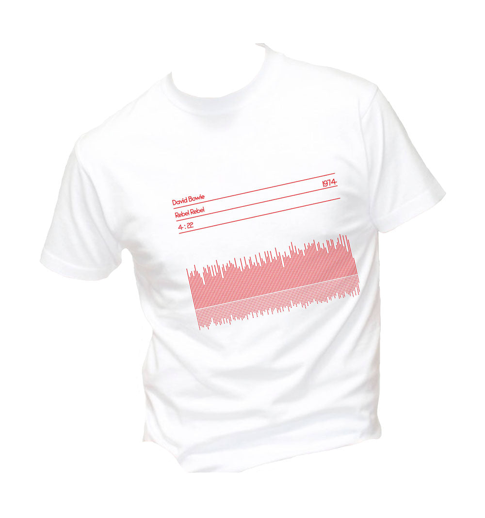 T-Shirt Uomo, Donna & Bambino - DAVID BOWIE 1974 SOUND WAWE - Maglietta Maglia Tshirt Super vestibilità Top qualità - Social Crazy