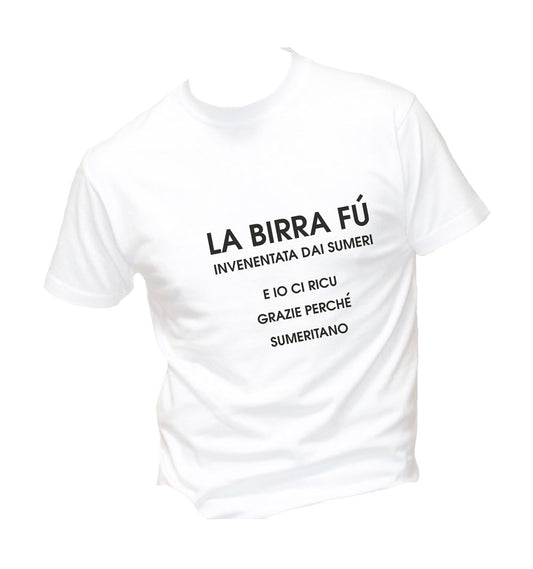 T-Shirt Uomo - LA BIRRA - Maglietta Maglia Tshirt Super vestibilità Top qualità