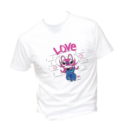 T-Shirt Uomo Donna & Bambino - MURALES LOVE  - Maglietta Maglia Tshirt Super vestibilità Top qualità