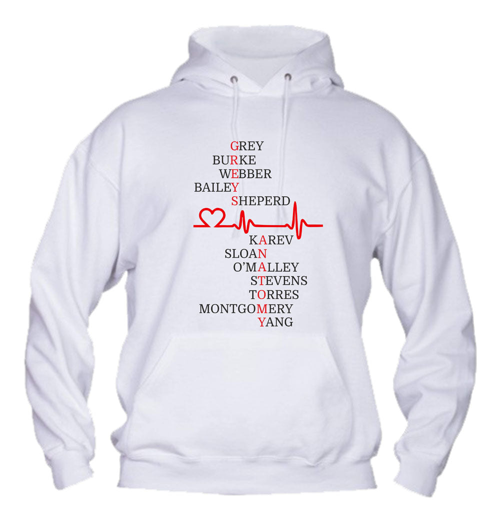 Felpa con cappuccio UOMO, DONNA & BAMBIN - GREY'S ANATOMY  - Super vestibilità Top qualità