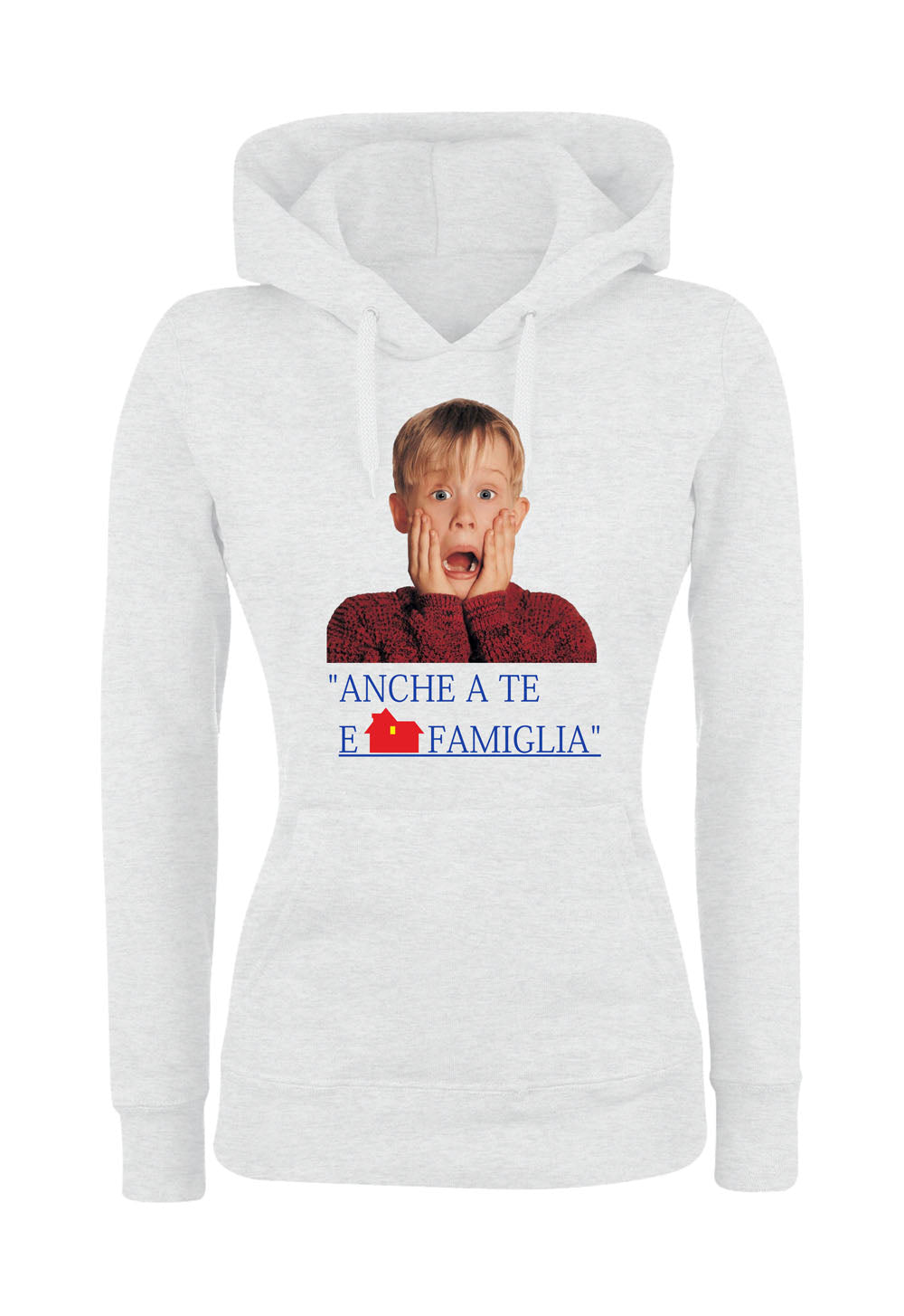 Felpa con cappuccio UOMO, DONNA & BAMBIN - A TE E FAMIGLIA - Super vestibilità Top qualità - Social Crazy