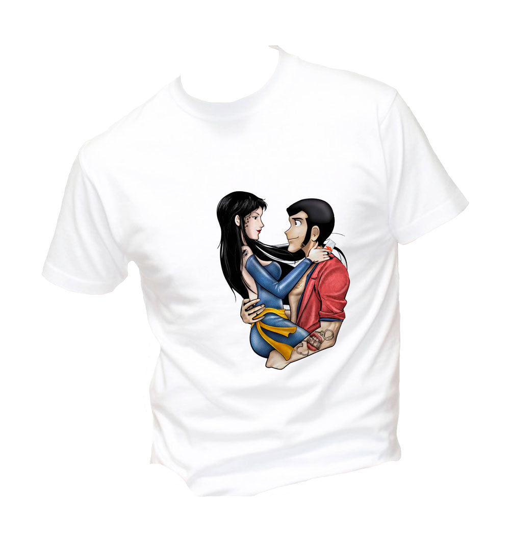 T-Shirt Uomo, Donna & Bambino - HITOMI E LUPIN - Maglietta Maglia Tshirt Super vestibilità Top qualità