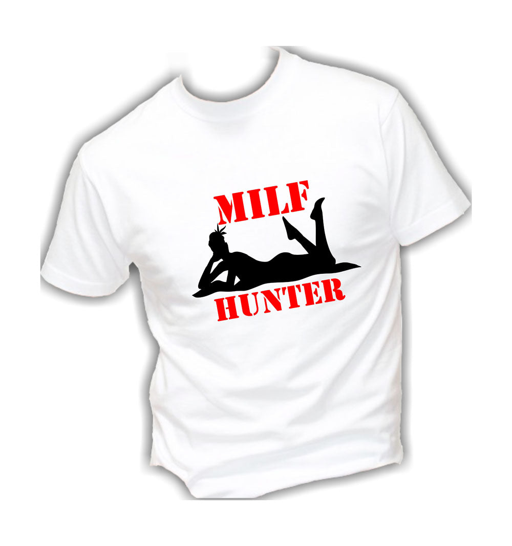 T-Shirt Uomo & Bambino - MILF HUNTER - Maglietta Maglia Tshirt Super vestibilità Top qualità