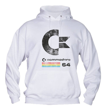 Felpa con cappuccio UOMO, DONNA & BAMBIN - COMMODORE 64 - Super vestibilità Top qualità