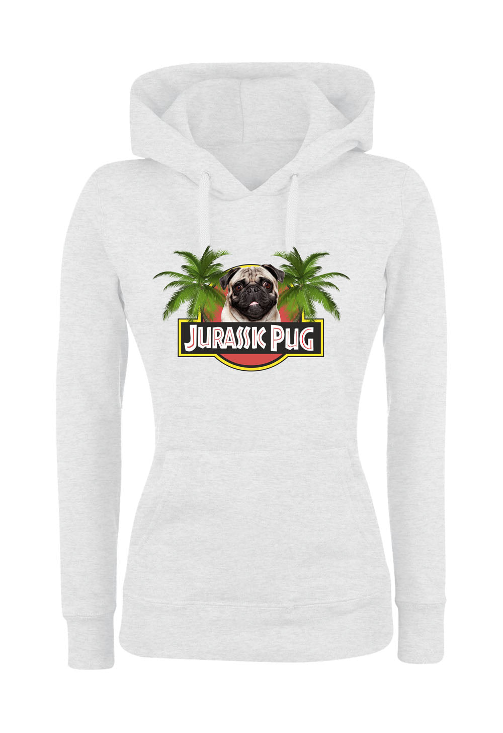 Felpa con cappuccio UOMO, DONNA & BAMBIN - JURASSIC PUG - Super vestibilità Top qualità