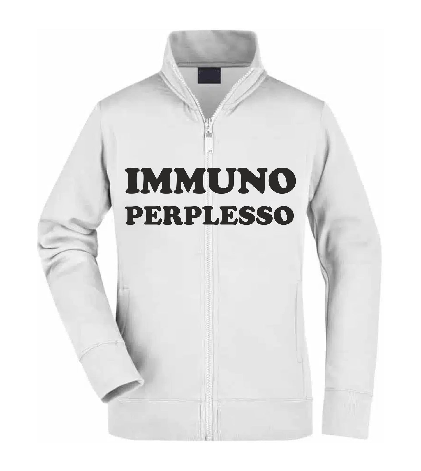 Felpa Unisex Full Zip - IMMUNO PERPLESSO - Super vestibilità Top qualità