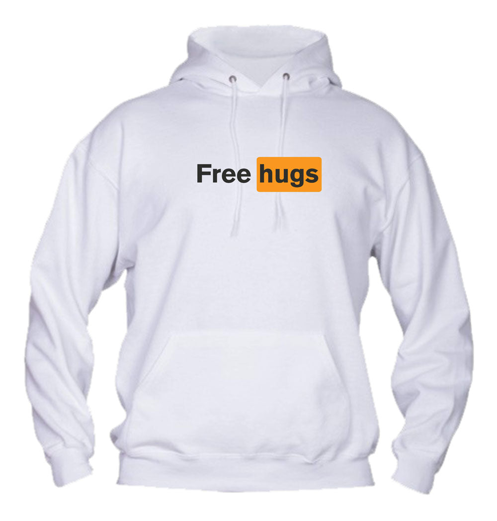 Felpa con cappuccio UOMO, DONNA & BAMBIN - FREE HUGS - Super vestibilità Top qualità