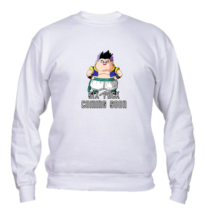 Felpa Girocollo UOMO, DONNA & BAMBIN - GOTENKS - SIX PACK - Super vestibilità Top qualità