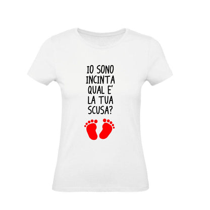 T-Shirt Uomo Donna & Bambino - IO SONO INCINTA QUAL'È LA TUA SCUSA- Maglietta Maglia Tshirt Super vestibilità Top qualità - Social Crazy