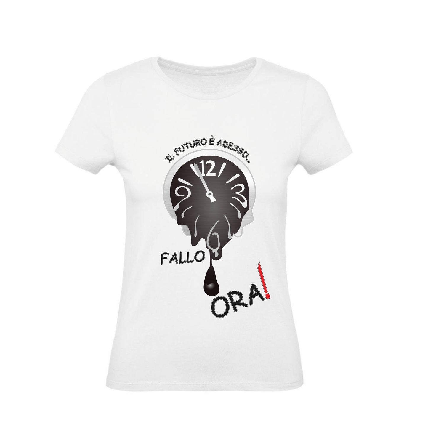 T-Shirt Uomo, Donna & Bambino - IL FUTURO È ADESSO - Maglietta Maglia Tshirt Super vestibilità Top qualità