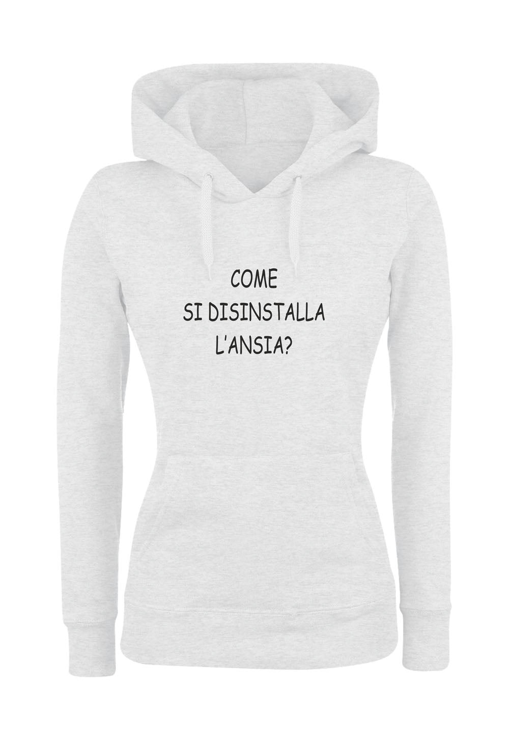 Felpa con cappuccio UOMO, DONNA & BAMBIN - COME SI DISINSTALLA L'ANSIA - Super vestibilità Top qualità