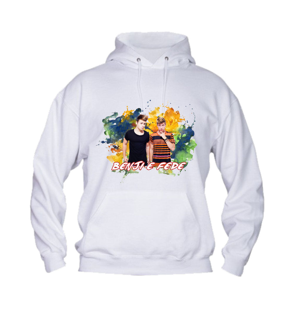 Felpa con cappuccio UOMO, DONNA & BAMBIN - BENJI E FEDE - Super vestibilità Top qualità - Social Crazy