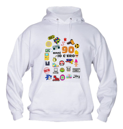 Felpa con cappuccio UOMO, DONNA & BAMBIN - ANNI 90 - Super vestibilità Top qualità - Social Crazy