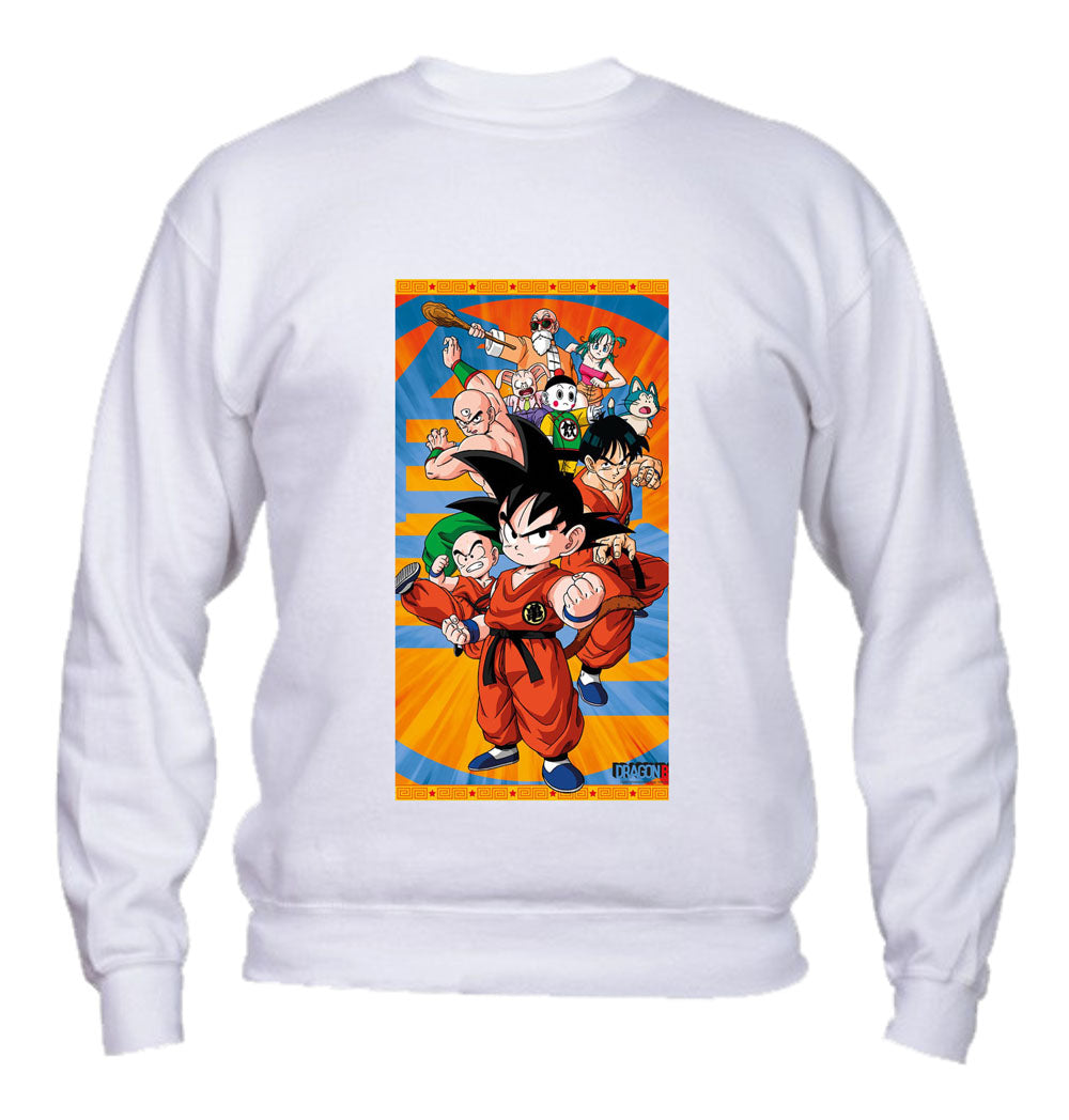 Felpa Girocollo UOMO, DONNA & BAMBIN - DRAGON BALL - Super vestibilità Top qualità