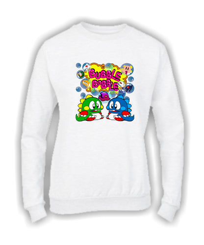 Felpa Girocollo UOMO, DONNA & BAMBIN - BUBBLE BOBBLE - Super vestibilità Top qualità