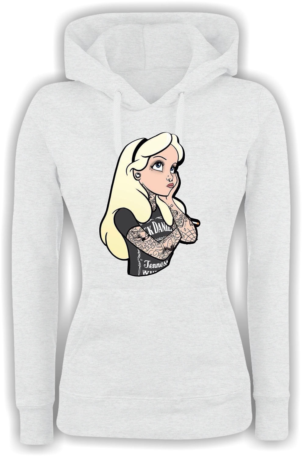 Felpa con cappuccio UOMO, DONNA & BAMBIN - ALICE IN WONDERLAND PUNK - Super vestibilità Top qualità - Social Crazy