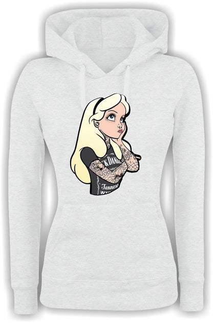 Felpa con cappuccio UOMO, DONNA & BAMBIN - ALICE IN WONDERLAND PUNK - Super vestibilità Top qualità - Social Crazy