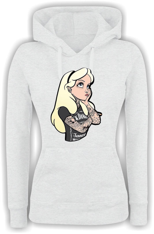 Felpa con cappuccio UOMO, DONNA & BAMBIN - ALICE IN WONDERLAND PUNK - Super vestibilità Top qualità