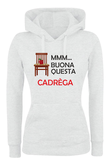 Felpa con cappuccio UOMO, DONNA & BAMBIN - BUONA QUESTA CADREGA - Super vestibilità Top qualità