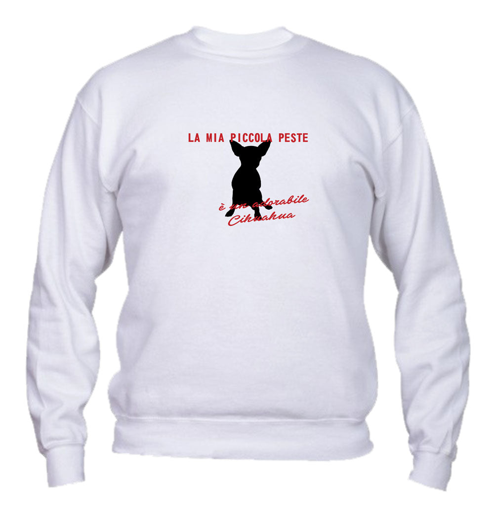 Felpa Girocollo UOMO, DONNA & BAMBIN - LA MIA PICCOLA PESTE - Super vestibilità Top qualità