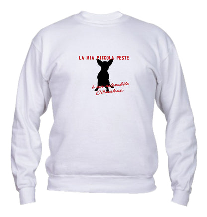 Felpa Girocollo UOMO, DONNA & BAMBIN - LA MIA PICCOLA PESTE - Super vestibilità Top qualità